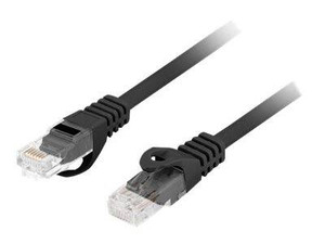 LANBERG Patchcord Cat.6 UTP 1m black 10-pack