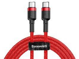 BASEUS Kabel USB Type C 1m Cafule PD 2.0 QC 3.0 60W (CATKLF-G09) Red