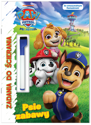 Łapa w łapę. Psi Patrol. Zadania do ścierania