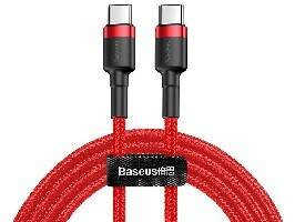 BASEUS Kabel USB-C - USB-C 2,0m Cafule PD 2.0 QC 3.0 60W (CATKLF-H09) Red