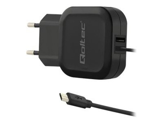 QOLTEC 50189 Qoltec Ładowarka sieciowa 17W 5V 3.4A USB+Micro USB