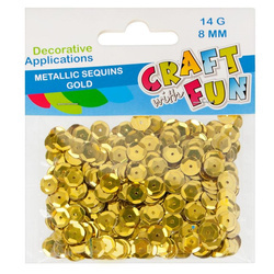 Cekiny metaliczne guzik 8mm złote