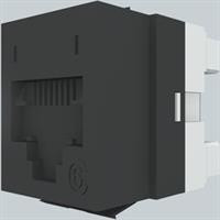 Molex moduł DataGate+, 1xRJ45 (WE8W), 568A/B, UTP, PowerCat 6, czarny