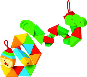 Klocki elastyczne klaun lub krokodyl