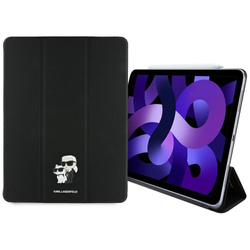 Etui Karl Lagerfeld Saffiano Magnetic Karl & Choupette na iPad Air 13` 2024 Book Cover - czarne