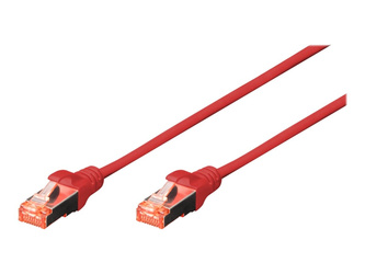DIGITUS 10xPatch cable SFTP CAT6 1m red 4x2AWG 27/7 2xRJ45