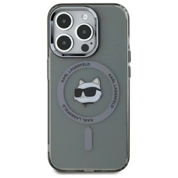 Karl Lagerfeld KLHMP15XHLSCHK iPhone 15 Pro Max 6.7` czarny/black hardcase IML Metal Choupette Head MagSafe