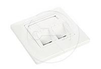 Modularne gniazdko Solarix 2 porty pod tynk białe