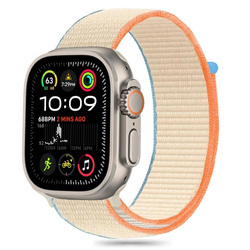 Pasek Tech-Protect Nylon na Apple Watch 6 / 7 / 8 / 9 / 10 / SE / Ultra 1 / 2 (44 / 45 / 46 / 49 MM) - beżowy