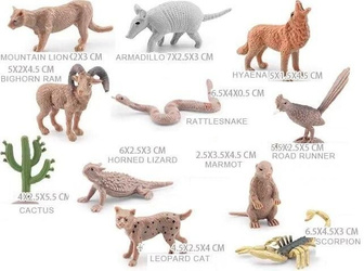 Zestaw zwierząt pustynnych