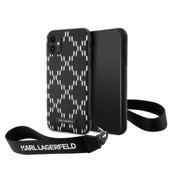 Etui Karl Lagerfeld Monogram Losange Saffiano na iPhone 11 / Xr - czarne
