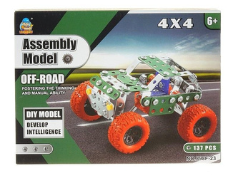 Metalowe klocki do skręcania z narzędziami 137el