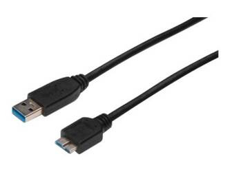 ASM AK-300116-010-S ASSMANN Kabel połączeniowy USB 3.0 SuperSpeed Typ USB A/microUSB B M/M czarny 1m