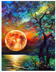 Diamentowa Mozaika Księżyc nad jeziorem NO-1007410