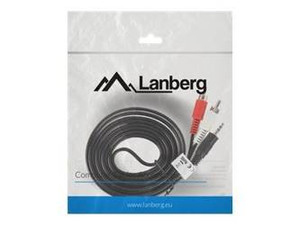 LANBERG CA-MJRC-10CC-0020-BK Lanberg kabel stereo audio Mini Jack 3,5mm (M)->2x RCA Cinch 2m