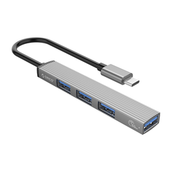 Orico Hub USB-C 4 porty USB-A 3.1 Gen1 5 Gbps alu