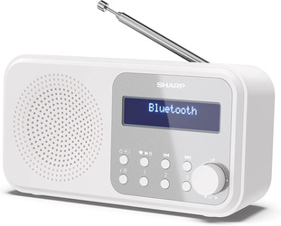Sharp DR-P420(WH) Tokyo Portable Digital Radio, FM/DAB/DAB+, Bluetooth 5.0, USB or Battery Powered, Snowy White | Sharp | Tokyo Portable Digital Radio