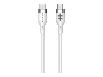 Hyper HyperJuice USB-C Silicone Charging Cable, 1.5 m, White | HJ4011WHGL