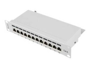 LANBERG PPF6-9012-S Lanberg Patch Panel 10, 12 port 1U, kat.6, szary
