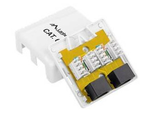 LANBERG OU6-0002-W Lanberg gniazdo natynkowe Kat. 6, 2x RJ45 białe