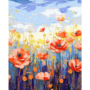 Malowanie po numerach Maki 40x50cm