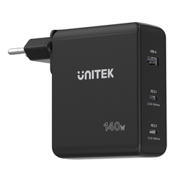 Unitek P1115A ładowarka GaN 3 porty 140W 2x USB-C 1x USB-A