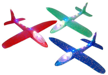 Samolot styropianowy 48cm światło MIX
