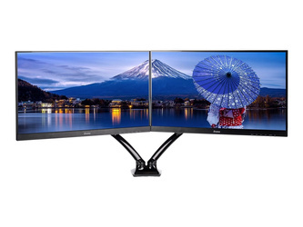 IIYAMA DS3002C-B1 ACC Flexible desk mount for dual monitor 10i-27i height adj. gas spring size VESA 75x75/100x100 1-5kg