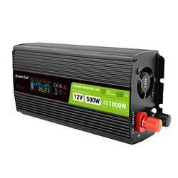 Przetwornica napięcia Green Cell PowerInverter LCD 12 V 500W/1000W Przetwornica samochodowa z wyświetlaczem - czysty sinus