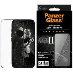 Szkło ceramiczne PanzerGlass Ceramic II Ultra-Wide Fit EasyAligner na iPhone 17 Pro