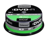 DVD-R Intenso [ cake box 25|4.7GB|16x| do nadruku | Extra Fine Matt | Fullface]
