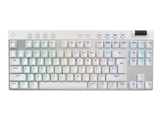 LOGITECH G PRO X TKL LIGHTSPEED Gaming Keyboard - WHITE - (US) INTL - 2.4GHZ/BT - N/A - EMEA28-935 - TACTILE