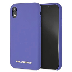 Etui Karl Lagerfeld Silicone na iPhone Xr - fioletowe