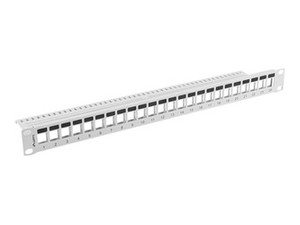 LANBERG PPKS-1024-S Lanberg keystone Patch Panel 19, 24 port 1U, szary