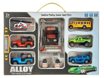 Zestaw aut metalowych z dźwiękiem 33,5x22,5x6cm