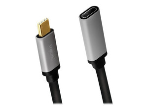LOGILINK CUA0105 Kabel USB 3.2 Gen2 Type-C C/M na USB-C/F 4K aluminium czarny/szary 0.5m