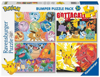 Puzzle dla dzieci 4x100 Pokemon