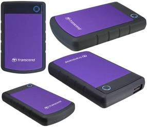 TRANSCEND TS1TSJ25H3P Transcend StoreJet 25H3P 1TB USB 3.0 2.5 HDD Wstrząsoodporny / Szybki Backup