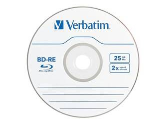 VERBATIM 43615 BluRay BD-RE SINGLE LAYER Verbatim Jewel Case 5 25GB 2x