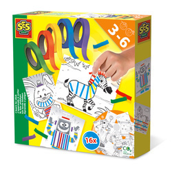 Zestaw do wyklejania obrazów z kolorowymi taśmami 16 szt.