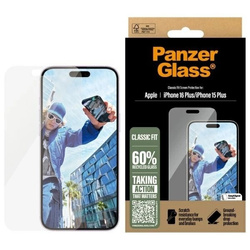 Szkło hartowane PanzerGlass Screen Protector Classic Fit na iPhone 16 Plus
