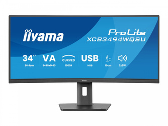 IIYAMA 34inch UW Curved VA-panel 3440x1440 120Hz 350cd/m2 04ms MPRT Speakers DisplayPort 2xHDMI USB HUB 2x 3.2 2xC Adaptive