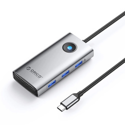 Hub USB-C Orico PW11-6P stacja dokująca 3x USB-A 3.0 + 1x USB-C 2.0 + 1x HDMI - szary
