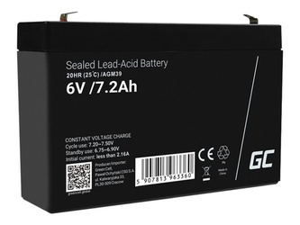 GREEN CELL Battery AGM VRLA 6V 7.2Ah