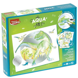 Aqua Art obrazy akwarelowe motyw dinozaury Creativ