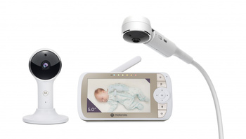 Motorola | Full HD Wi-Fi Video Baby Monitor with Crib Mount | VM65X CONNECT 5.0" | 5.0" LCD colour display with 480 x 272 resolution; Lullabies; Room