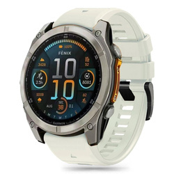 Pasek silikonowy Tech-Protect Silicone Line na Garmin Fenix 5X / 5X Plus / 6X / 6X Pro / 7X / 8 (51 mm) - tytanowy