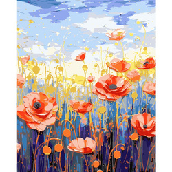 Malowanie po numerach Maki 40x50cm