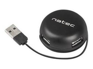 NATEC NHU-1330 Natec Hub USB 2.0 BUMBLEBEE 4-porty, Czarny