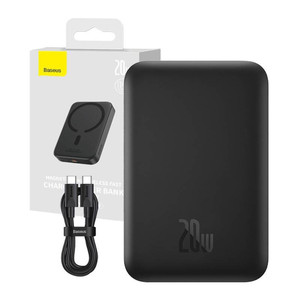 Powerbank magnetyczny Baseus Magnetic Mini 6000mAh 20W MagSafe (czarny)